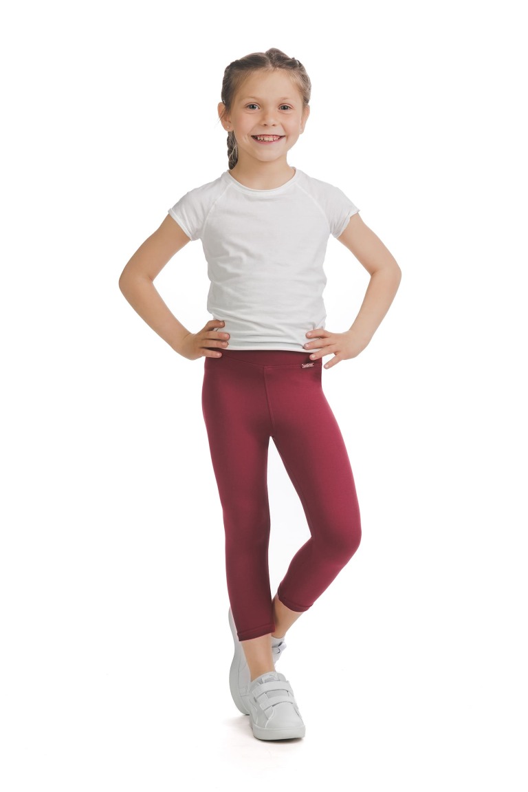 Enobarvne rdeče capri kids pajkice Diva