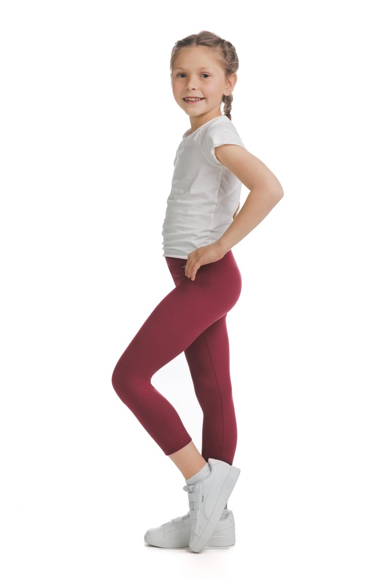 Enobarvne rdeče capri kids pajkice Diva