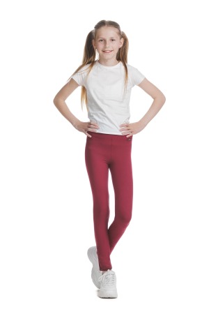 Enobarvne rdeče dolge kids pajkice Diva