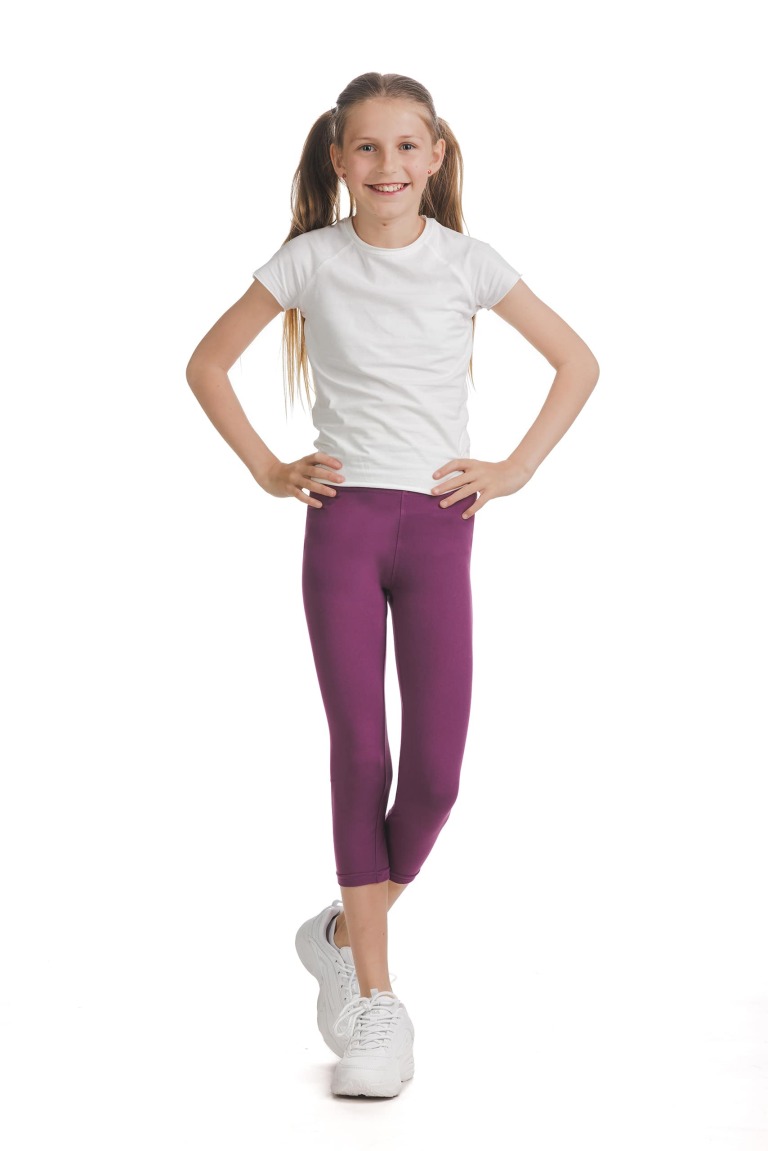 Enobarvne roza capri kids pajkice Grata