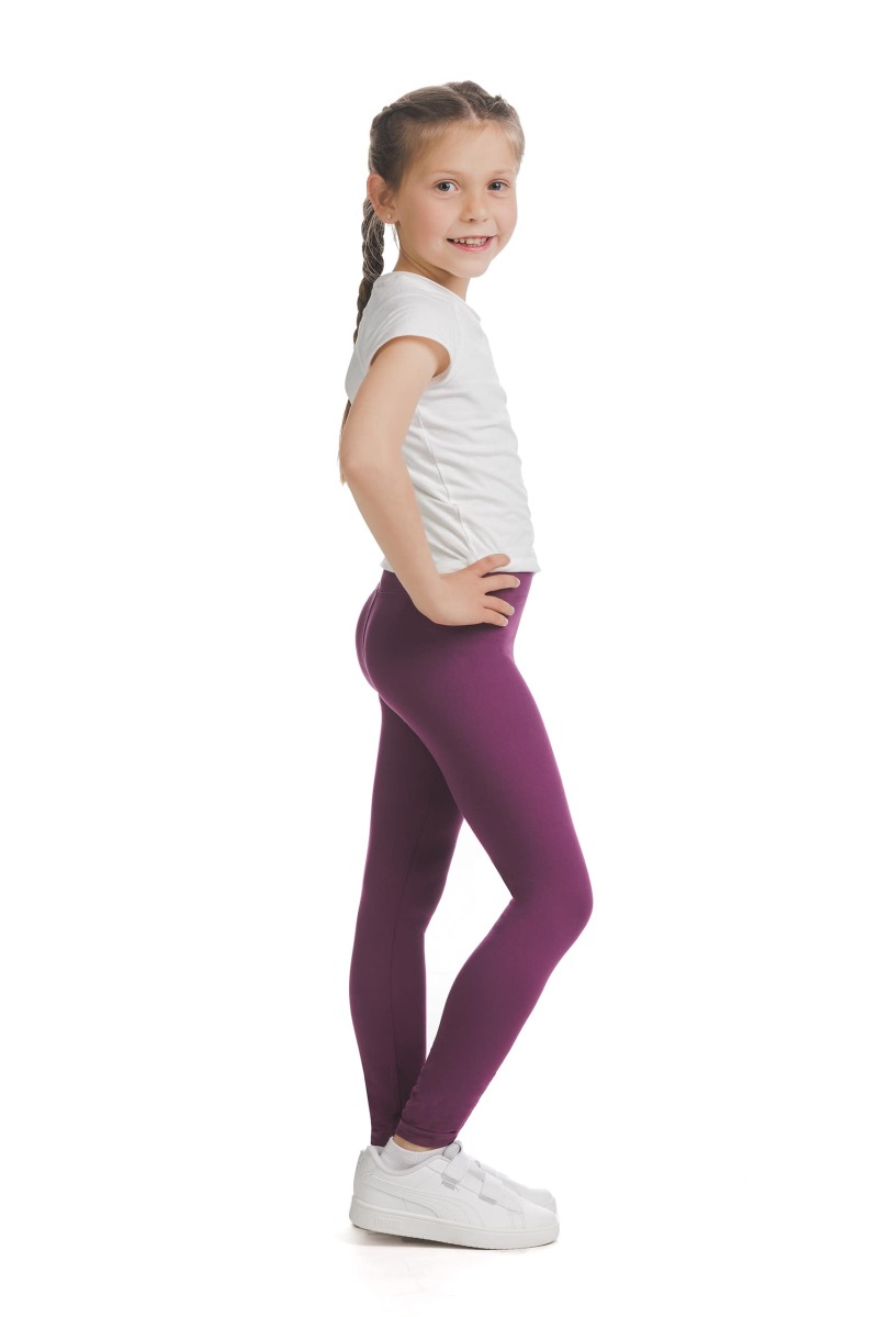 Enobarvne roza dolge kids pajkice Grata