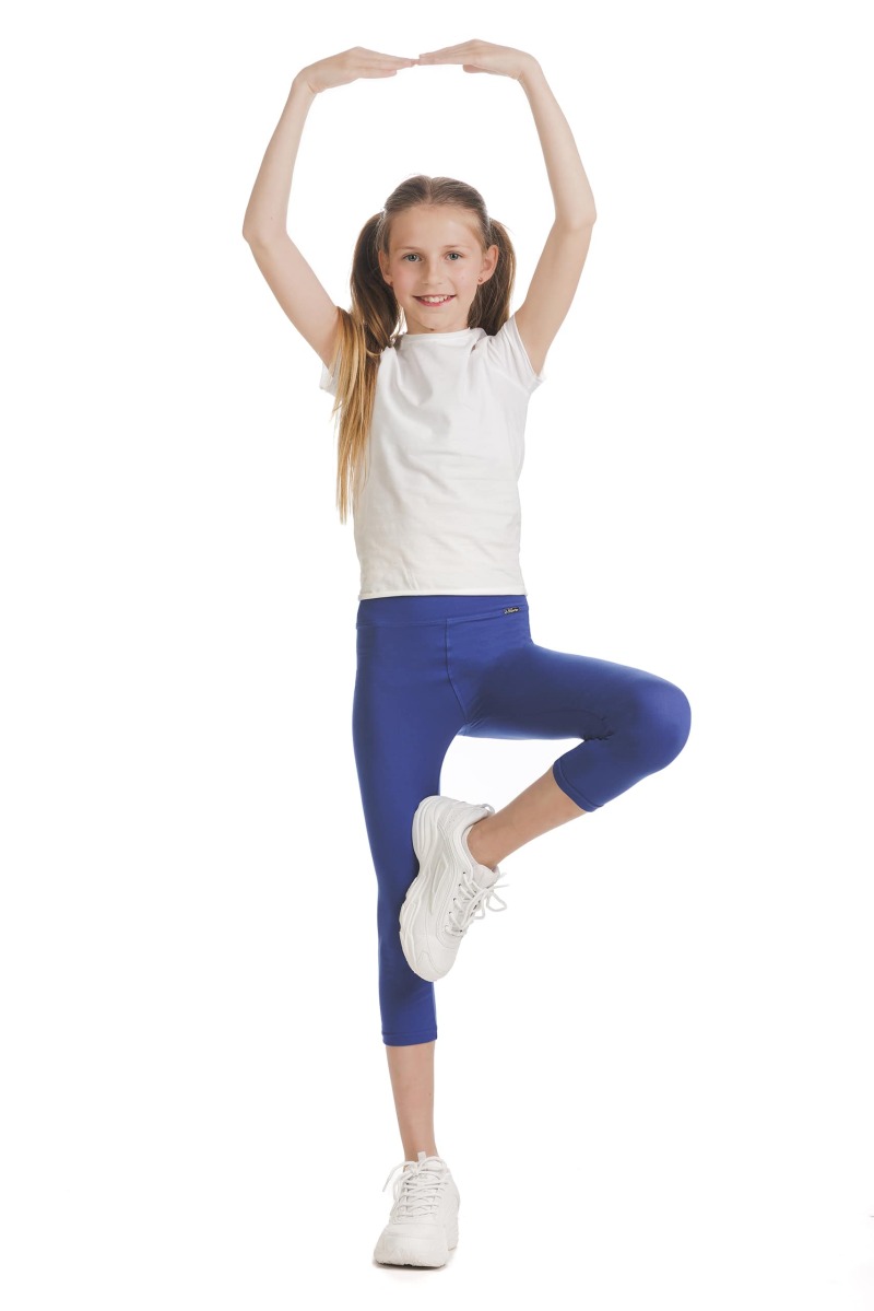 Enobarvne modre capri kids pajkice Joia