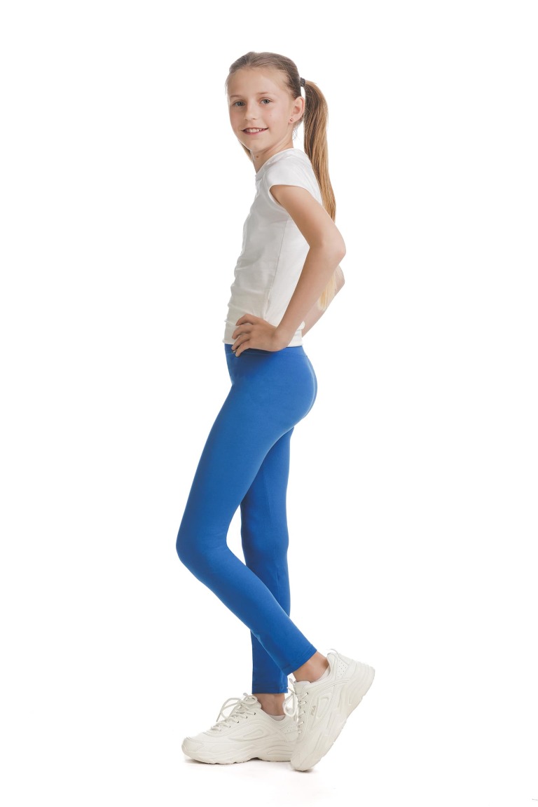 Enobarvne modre dolge kids pajkice Lucida