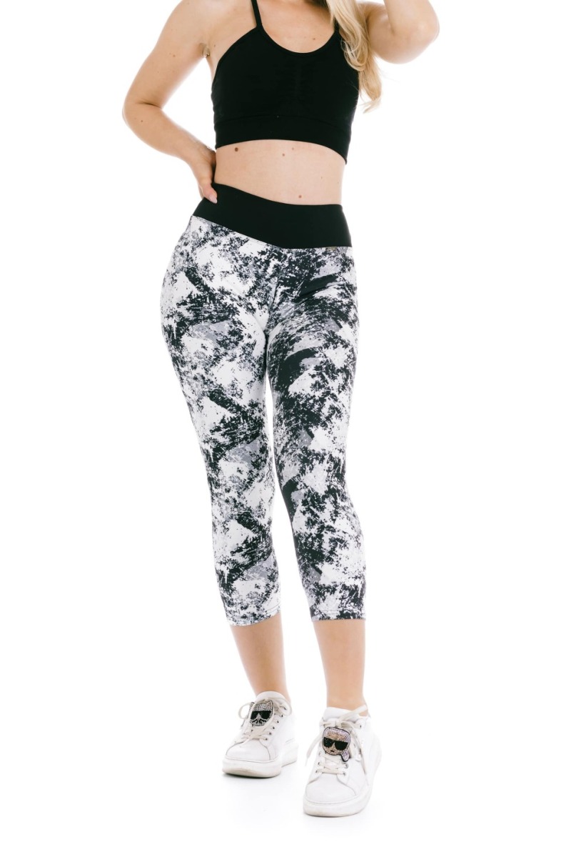 Capri pajkice Leonora črno-bele