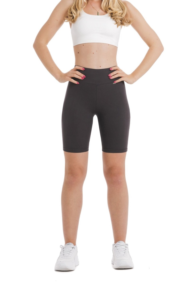 Temno sive kratke pajkice Ligera z všitim prosojnim detajlom na zadnjem spodnjem delu hlačnic