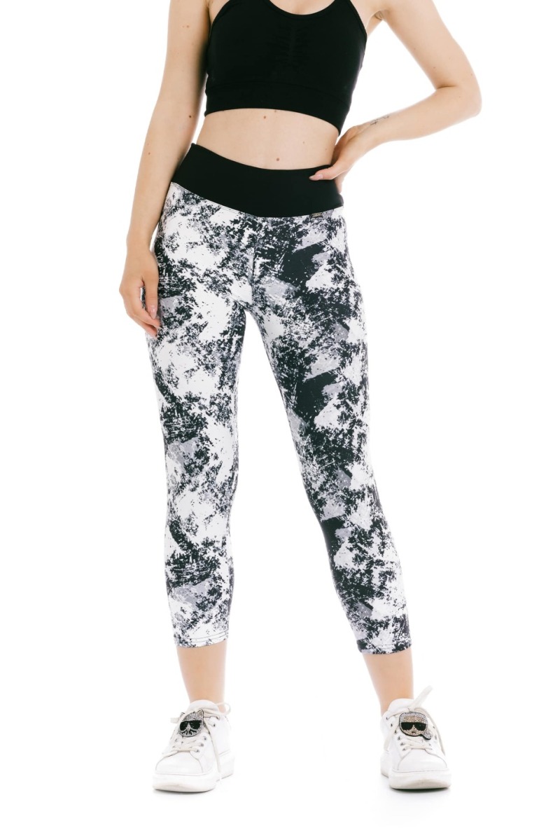 Capri pajkice Leonora črno-bele