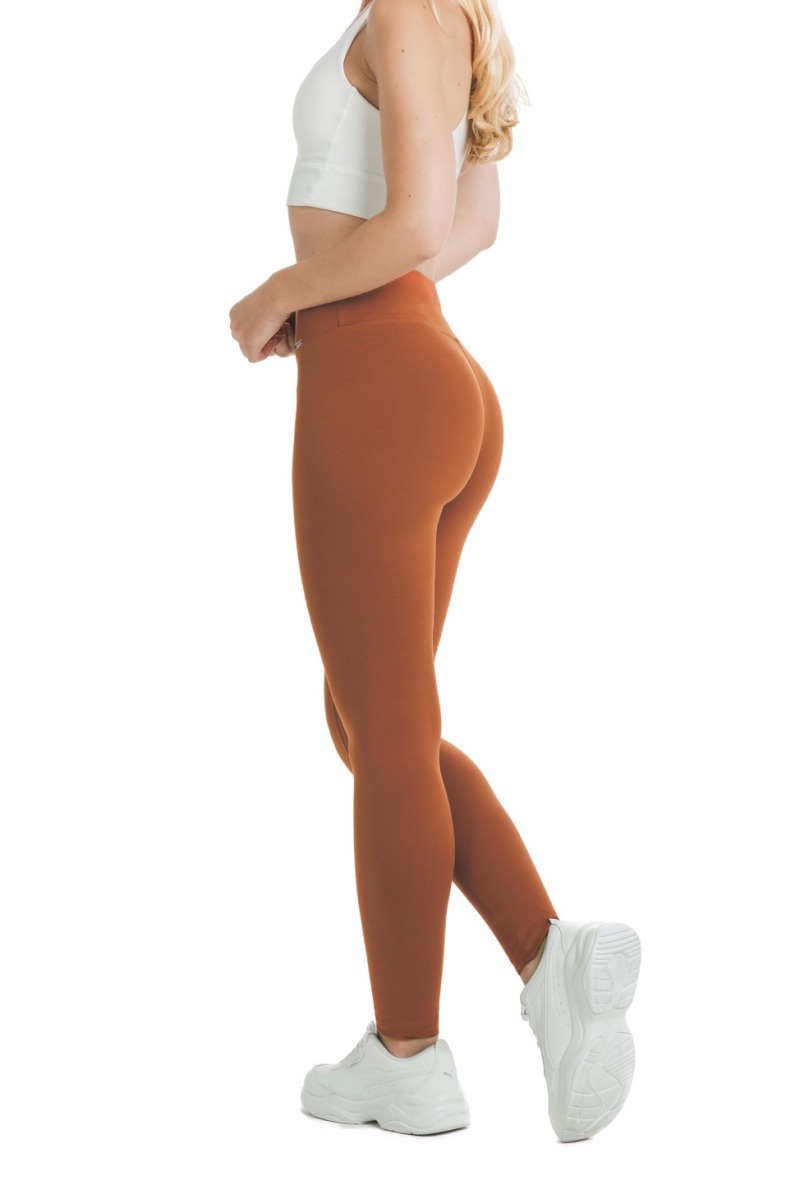 Enobarvne rjave dolge pajkice Ativa