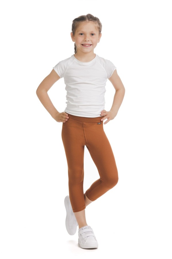 Enobarvne rjave capri kids pajkice Ativa Enobarvne rjave capri kids pajkice Ativa