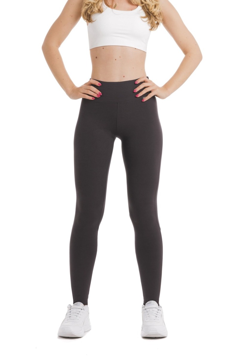 Temno sive dolge pajkice Ligera z všitim prosojnim detajlom na zadnjem spodnjem delu hlačnic