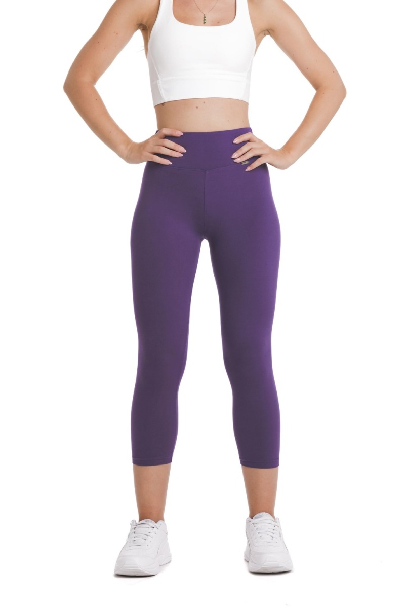 Enobarvne vijolične capri pajkice Calida