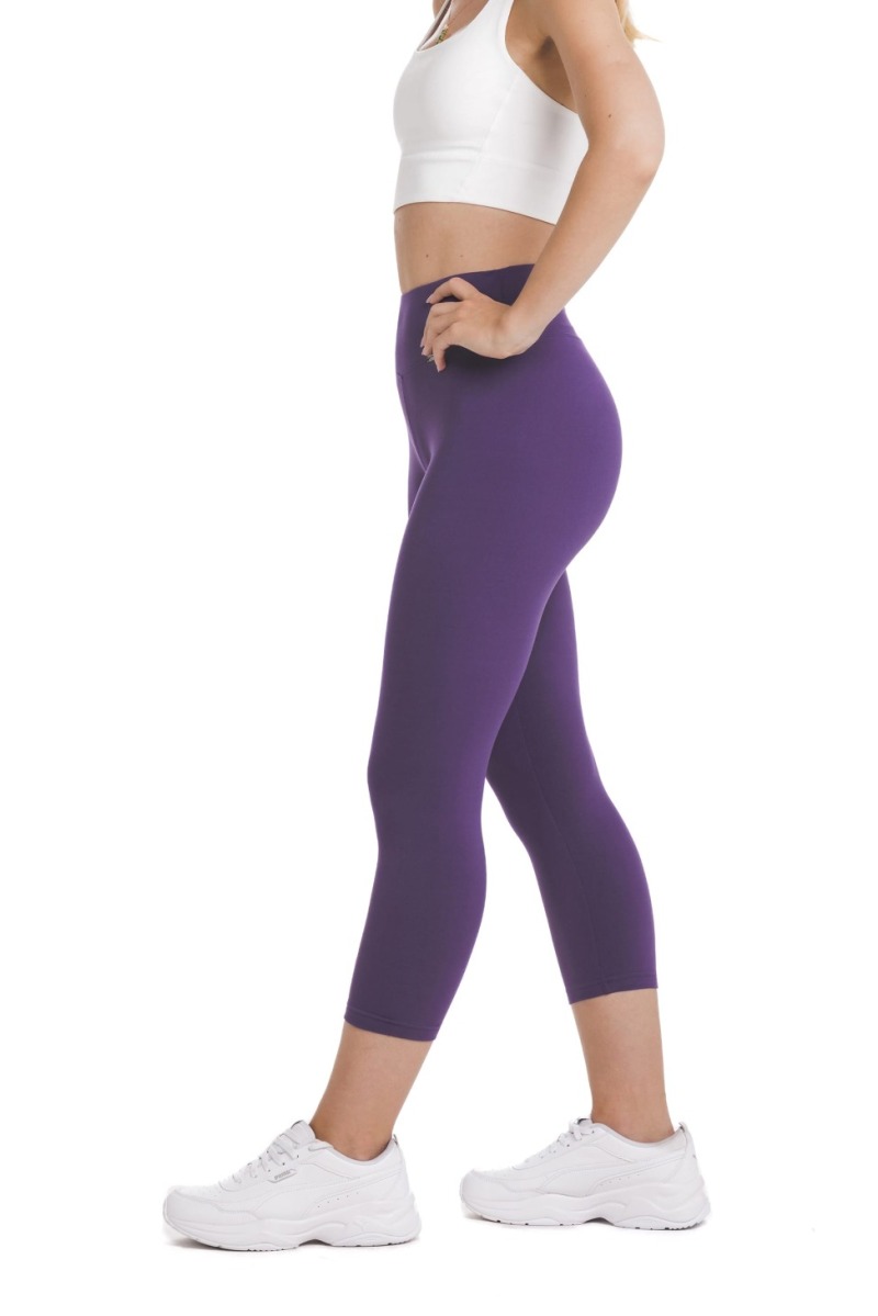 Enobarvne vijolične capri pajkice Calida