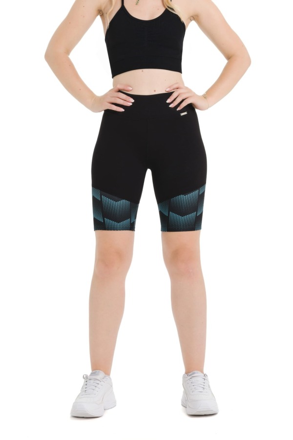 Lanuma shorts pajkice Nalia – črne športne shorts pajkice z geometrijskim vzorcem Lanuma shorts pajkice Nalia – črne športne shorts pajkice z geometrijskim vzorcem