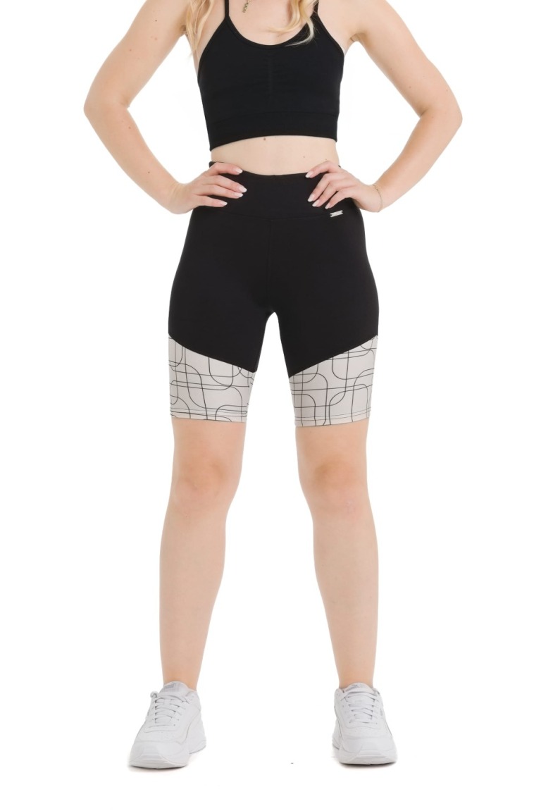 Lanuma shorts pajkice Sorea – črne športne shorts pajkice s pikčastim vzorcem