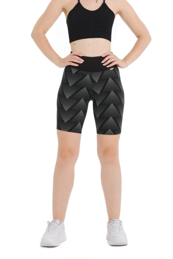 Lanuma shorts pajkice Talia – črne športne shorts pajkice z abstraktnim vzorcem Lanuma shorts pajkice Talia – črne športne shorts pajkice z abstraktnim vzorcem